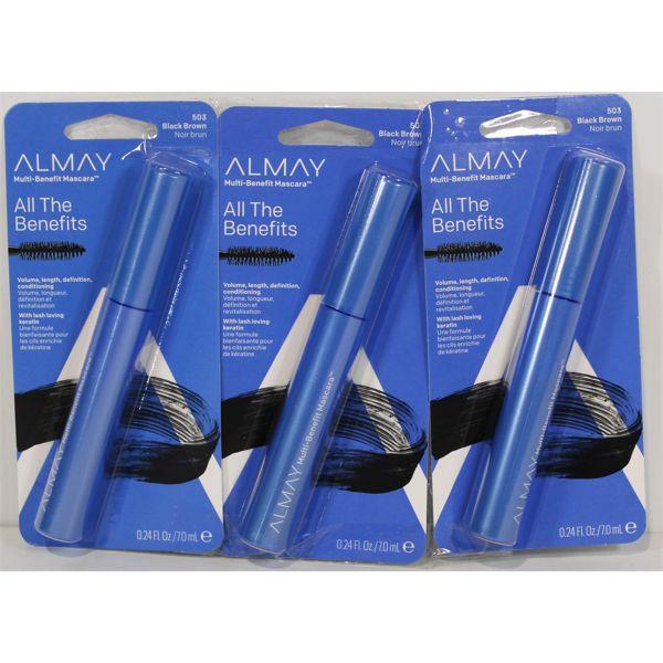 3 PK ALMAY MULTI MASCARA  BLACK/BROWN