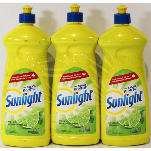 3 PK SUNLIGHT LIME MINT DISHWASHING LIQUID SOAP