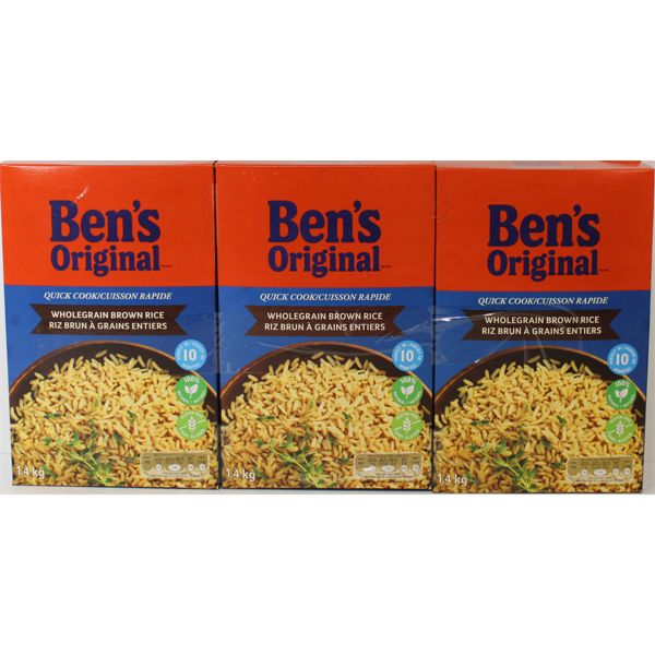 3 BEN'S ORIGINAL WHOLE GRAIN BROWN RICE 