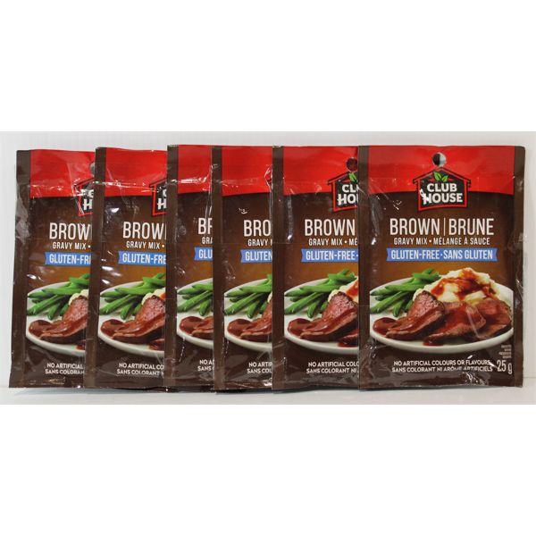 6 PKS CLUB HOUSE BROWN GRAVY MIX - 25G PER PK