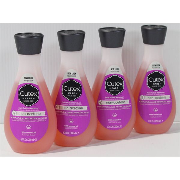 4 CUTEX CARE NAIL POLISH REMOVER - NON-ACETONE