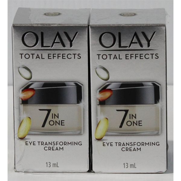 2PK OLAY TOTAL EFFECTS  7 IN ONE EYE TRANSFORMING CREAM