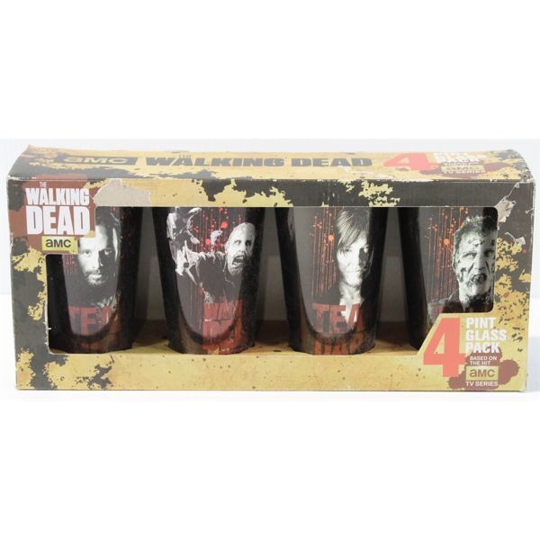 THE WALKING DEAD 4 PINT GLASS PACK