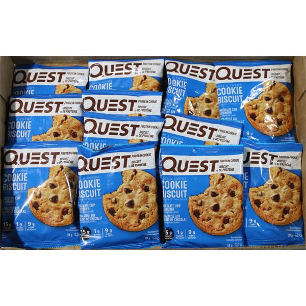 12 QUEST PROTEIN COOKIES CHOCOLATE CHIP 