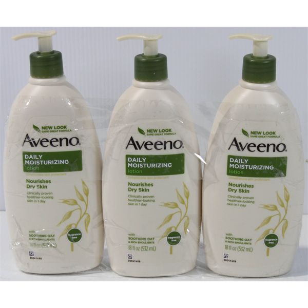 3PK AVEENO DAILY MOISTURIZING LOTION 