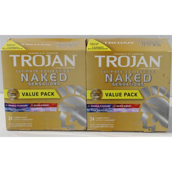 2 PK TROJAN VALUE PACKS  LUBRICATED CONDOMS