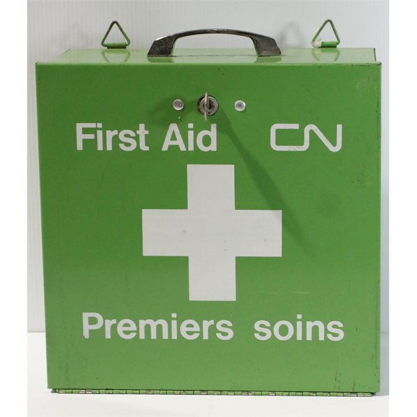 CN RAILROAD FULL FIRST AID METAL CASE