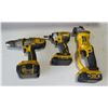 Image 1 : Qty 3 DeWalt Tools: DCD970 Drill/Driver, DCF787 Impact Driver & DCG412 Grinder