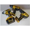 Image 1 : Qty 3 DeWalt Tools: DC827 Impact Driver, DCD771 & DCD777 Drill Drivers