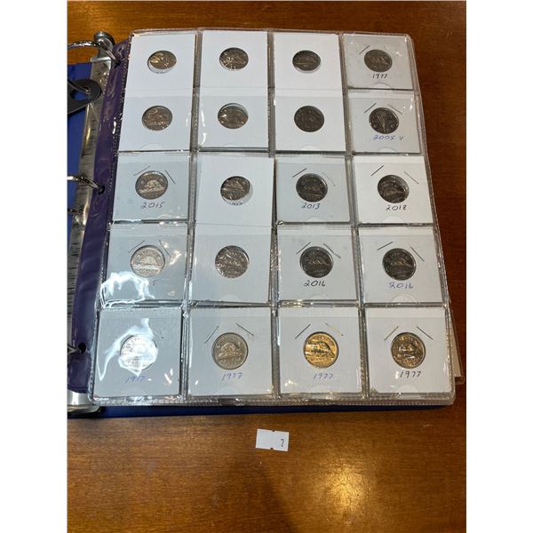Binder of Canadian Nickels 1964-2018
