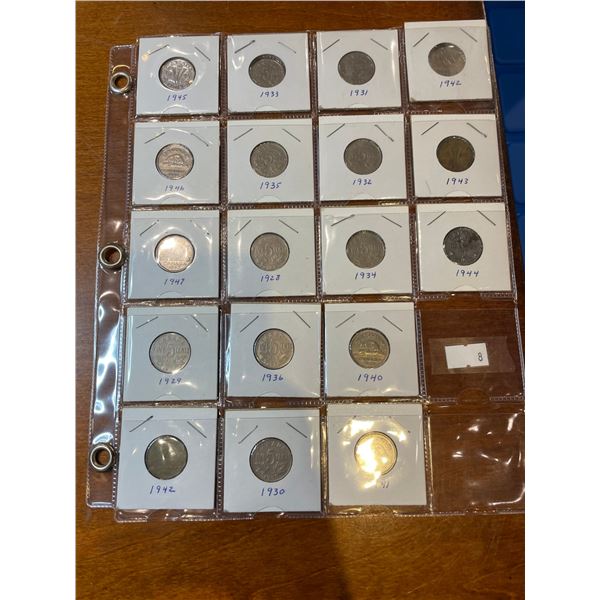 Canadian Nickels 1929-1947