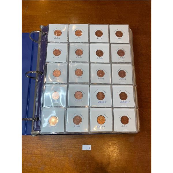 Binder of Canadian Pennies 1939-2011