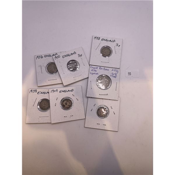 Silver England Coins
