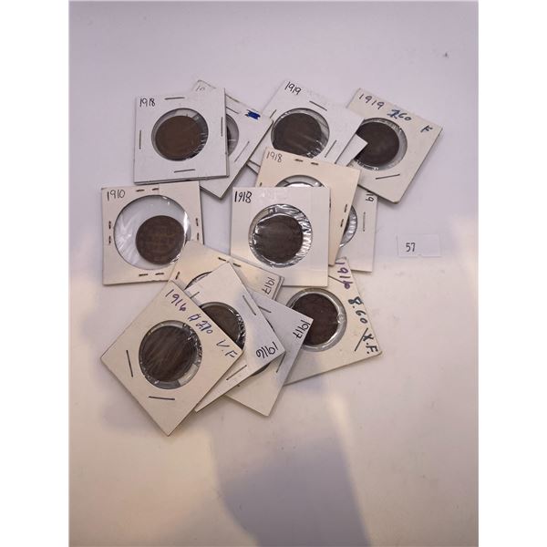 1910-1919 Canadian Pennies