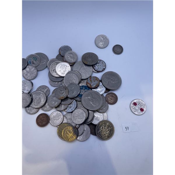 Variety of Modern Canadian Coins