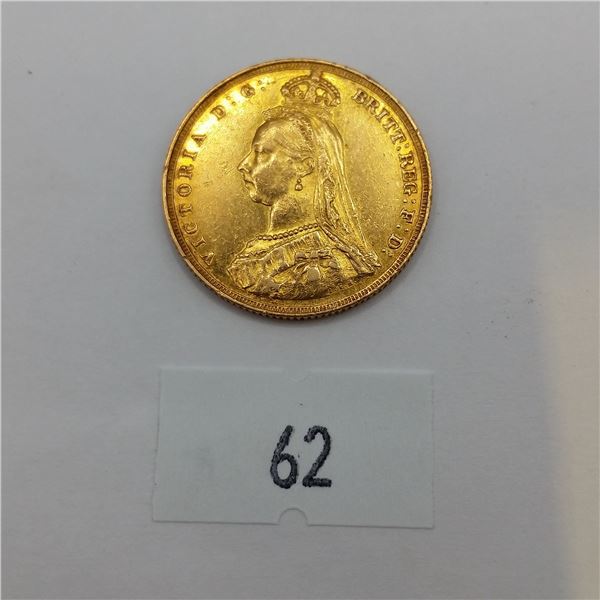 1887 Gold Sovereign Queen Victoria
