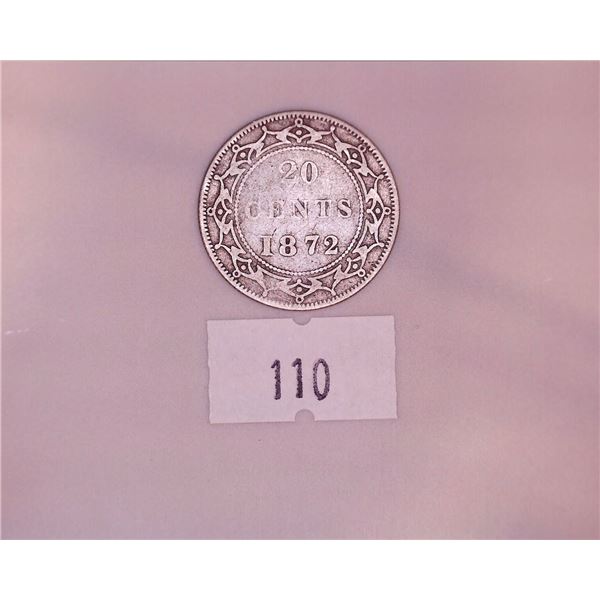 1872 Newfoundland 20 Cents - Victoria