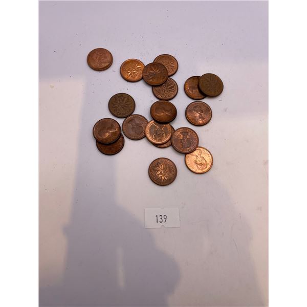 Canadian 1960's Pennies