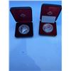 Image 1 : 2x Canadian Silver Dollars 1982 + 1979, 23.32g 50% Silver/each