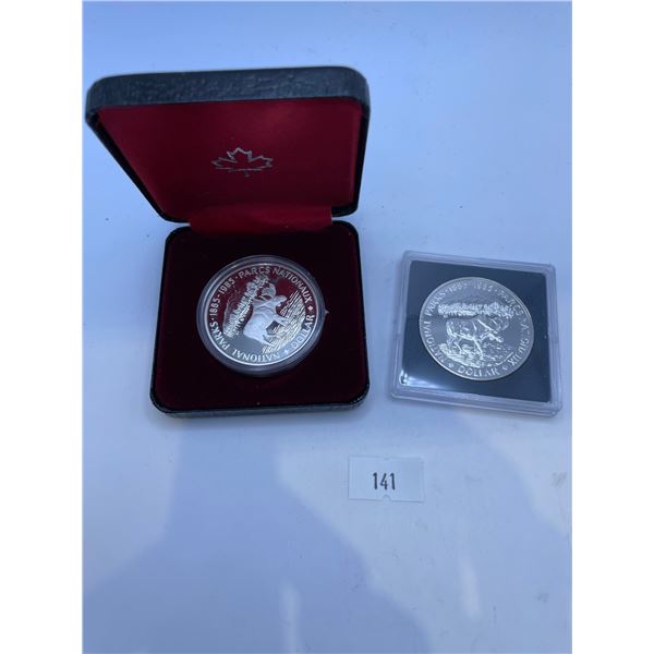 2x Canadian National Parks Silver Dollars, 23.32g 50% Silver/each