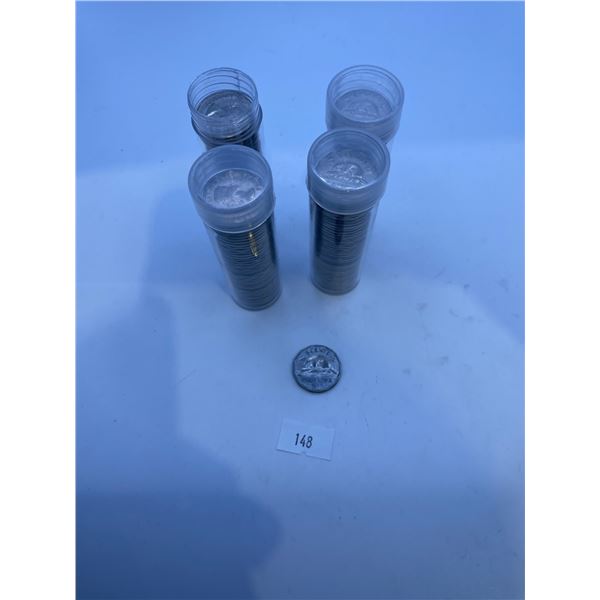 4x Tubes of Pre-1967 Canadian Nickels