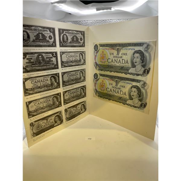 "End of an Era" 2x Canadian Dollar Bills Uncut