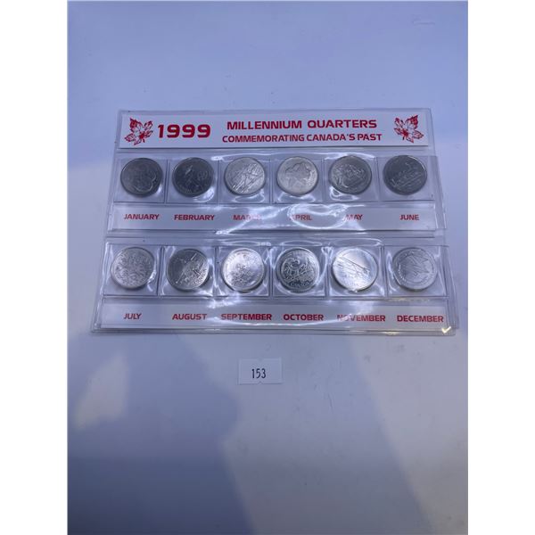 1999 Millennium Quarters Set 'Celebrating Canada's Past"