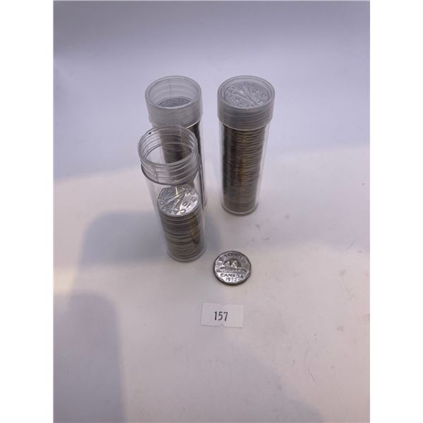 3x Tubes of Canadian Pre-1967 Nickels
