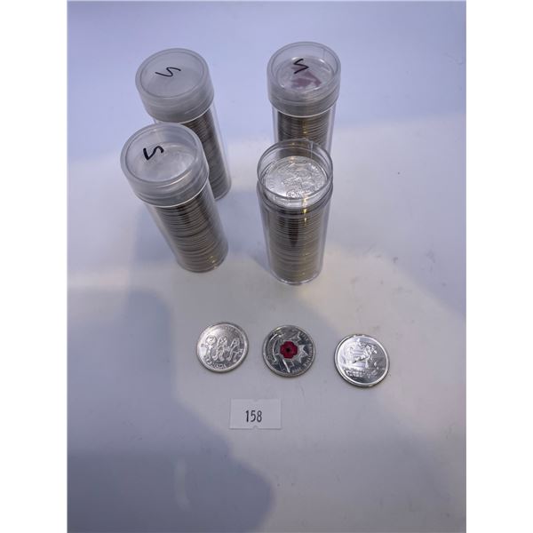 4x Tubes of Canadian Specialty Quarters