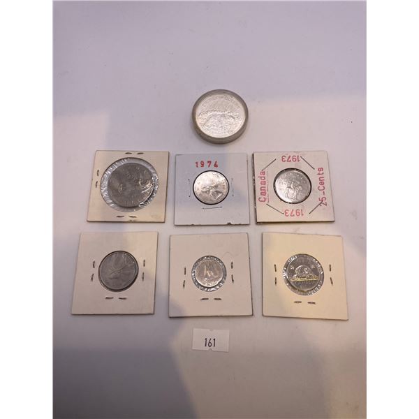Collection of Canadian Coins (Includes 1x 1980 23.3g 50% Silver Dollar)