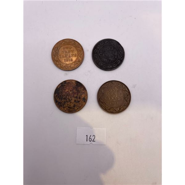 Canadian Large Pennies (1914 + 1916 + 1917 + 1919)