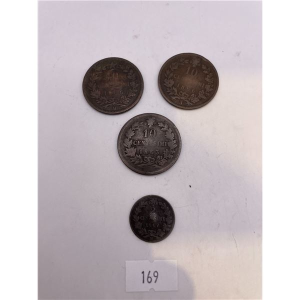Italian Centesimi From the 1800's