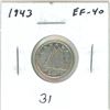 Image 1 : 1943 Silver 10 Cents. World War II issue. EF-40.
