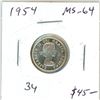 Image 1 : 1954 Silver 10 Cents. MS-64.