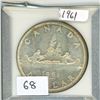 Image 1 : 1961 Canadian Silver Dollar. MS-63.