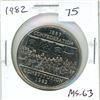 Image 1 : 1982 Nickel Dollar. Commemorates Confederation & the Constitution of Canada. Depicts the Fathers of 