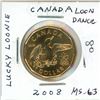 Image 1 : 2008 Loon Dance Loone Dollar. MS-63 from an original roll.