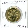 Image 1 : 2019 Equality Loonie. 50th Anniversary of the decriminalization of homosexuality. MS-64.