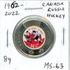 Image 1 : 1962 – 20022 Canada Russian Hockey Series Toonie. Colourized. MS-63 from an original roll.
