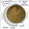 Image 1 : U.S. Cathedral Church of St. John the Devine Medal. Massive cathedral in New York City. Unc.