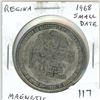 Image 1 : 1968 Regina Trade Dollar. Small Date. Magnetic. BU.