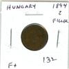 Image 1 : Hungary. 1894 2 Filler. Fine Plus.
