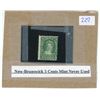 Image 1 : New Brunswick, 5 cent stamp - mint, never used