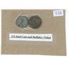 Image 1 : USA steel 5 cent & Buffalo nickel