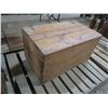Image 2 : vintage wooden trunk on casters - 33"x20"x19"H