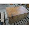 Image 3 : vintage wooden trunk on casters - 33"x20"x19"H