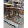 Image 3 : wooden dining table with 3 leaves - 51"x40"x30.5"H - leaves are 7.5"