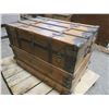 Image 3 : vintage wooden trunk - 34"x21"x24"H