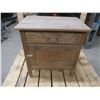 Image 1 : vintage wooden cabinet on casters - 24"x17"x26.5"H