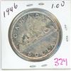 Image 1 : 1946 Canadian silver voyager dollar coin